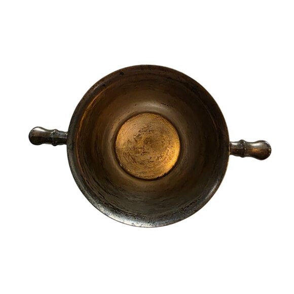 Poole Silver Co. EPNS Double-Handled Silver Cup Patina Antique Collectible Table - Picture 5 of 6